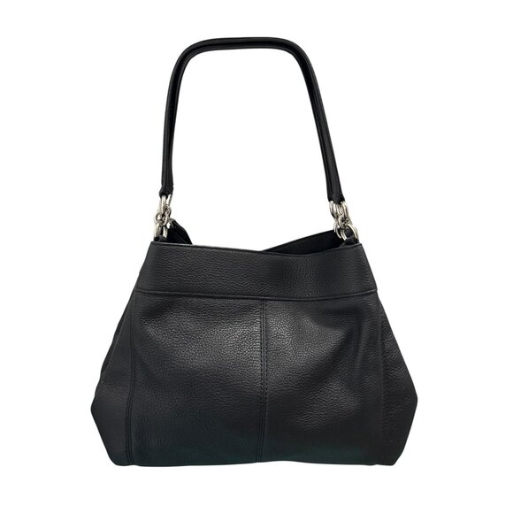 Coach Black Pebbled Leather Lexy Purse Hobo Shoulder Bag F28997 - Picture 2 of 10